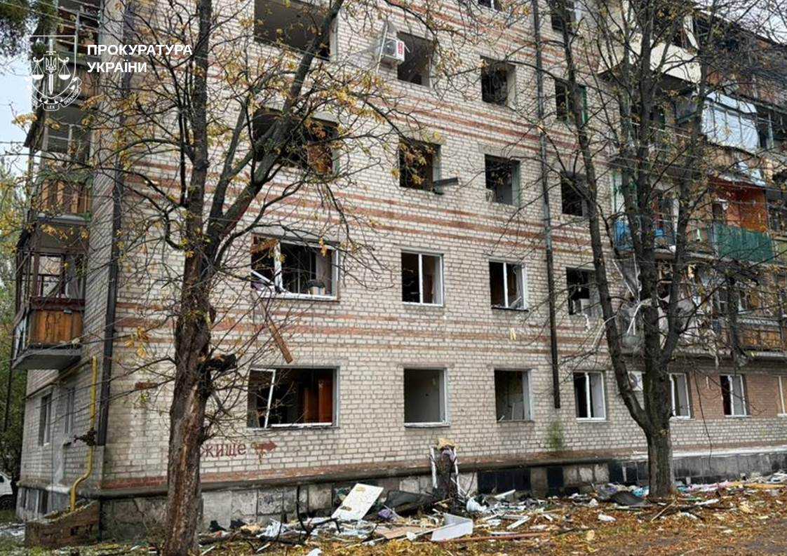Consequences of Russian shelling. Photo: Donetsk Regional Prosecutor's Office