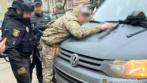 Задержание на Тернопольщине. Фото: Нацполиция Украины
