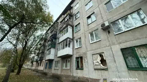 Последствия обстрелов в Донецкой области. Фото: Нацполиция