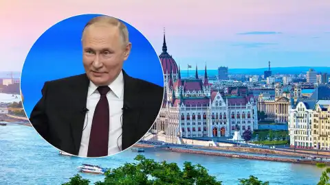 Путин в Будапеште. Коллаж УН