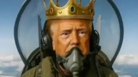 Дональд Трамп в короне. Скриншот видео