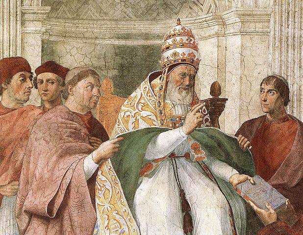 Григорий IX утверждает Декреталы. Картина Рафаэля, 1511 год. Источник: Wikimedia Commons