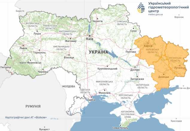 Заморозки 23 жовтня. Мапа: Укргідрометцентр