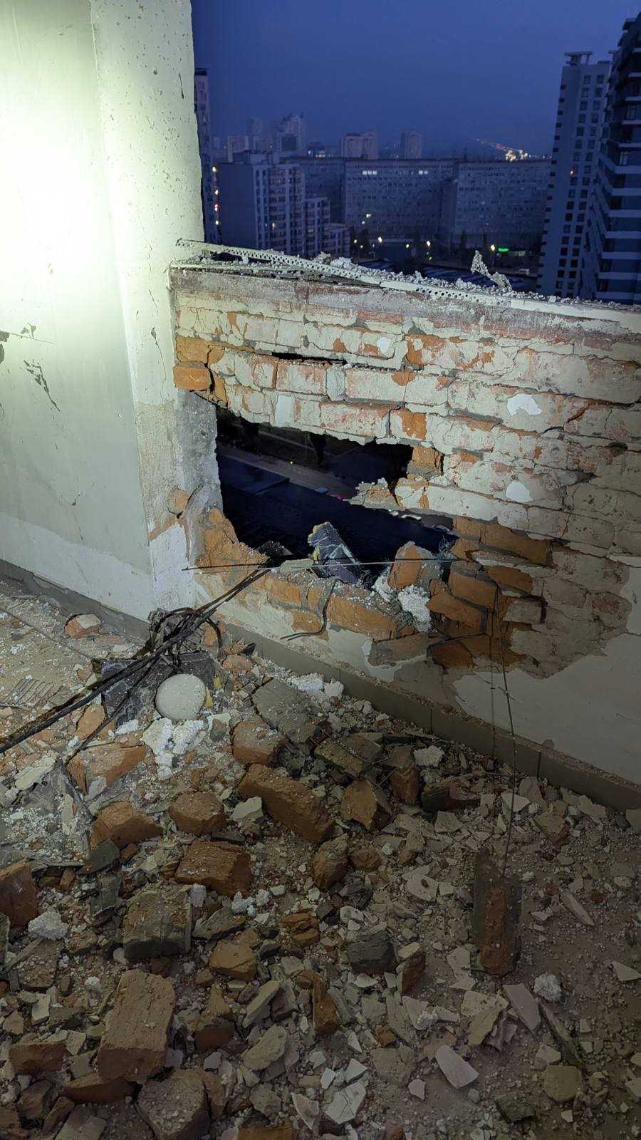 Consequences of the fall of the Shahed fragments. Photo: Facebook/Olga Stefanyshyna