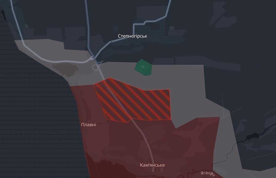 Screenshot of the DeepState interactive map.