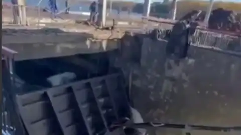 Дамба Белгородского водохранилища. Фото: скриншот видео
