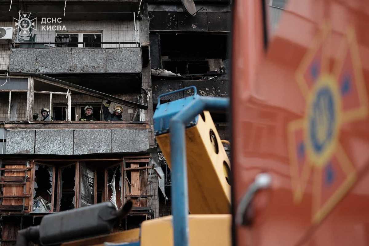 Consequences of the Russian attack on Kyiv on the night of October 26. Photo: State Emergency Service of Ukraine