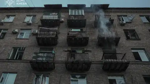 Последствия атаки на Киев 22 октября. Фото: ГСЧС