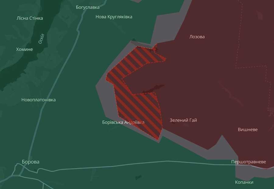 Screenshot of the interactive map of DeepState.