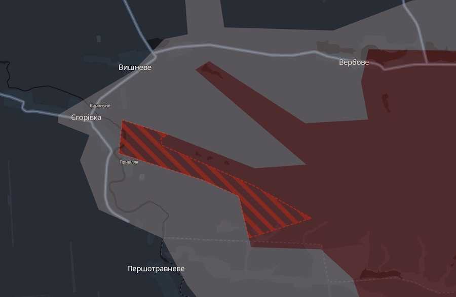 Скриншот интерактивной карты DeepState.