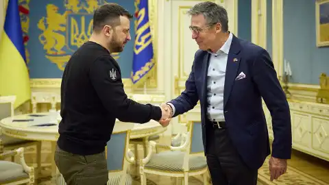 Владимир Зеленский и Андерс Фог Расмуссен в 2024 году. Фото: Офис президента
