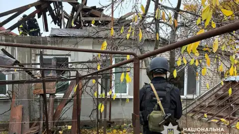 Последствия обстрелов в Донецкой области. Фото: Нацполиция