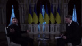 Lights go out at Mariinskyi Palace during Zelenskyy's interview with The Guardian
