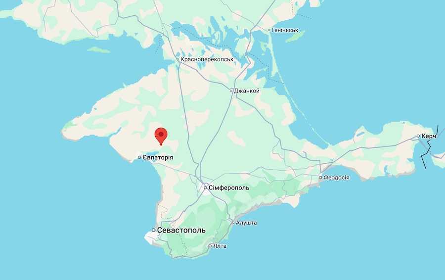 Screenshot of the Google Maps map.