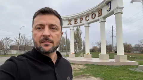 Владимир Зеленский в Херсоне. Фото: Telegram/Zelenskiy/Official