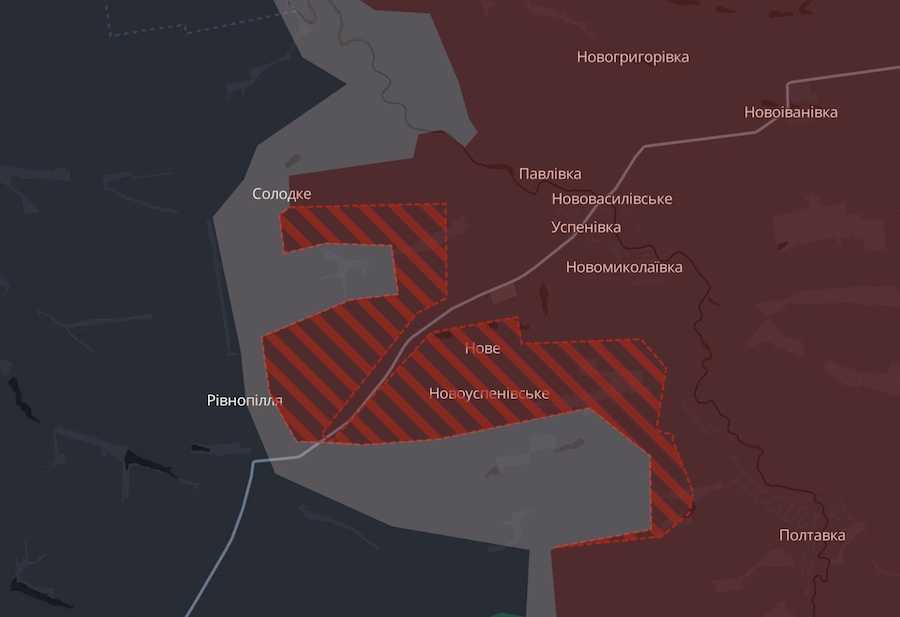 Screenshot of the interactive map of DeepState.
