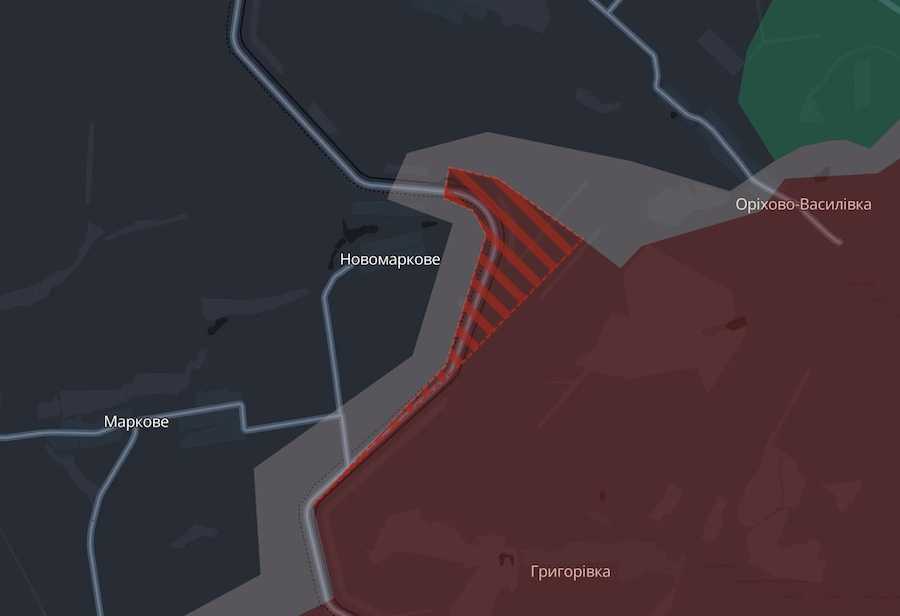 Screenshot of the interactive map of DeepState.