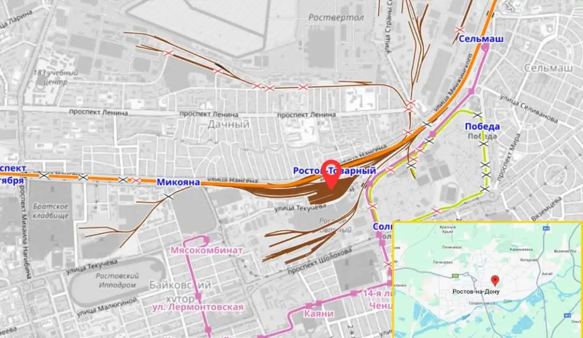 Sabotage in Rostov-on-Don. Map: 