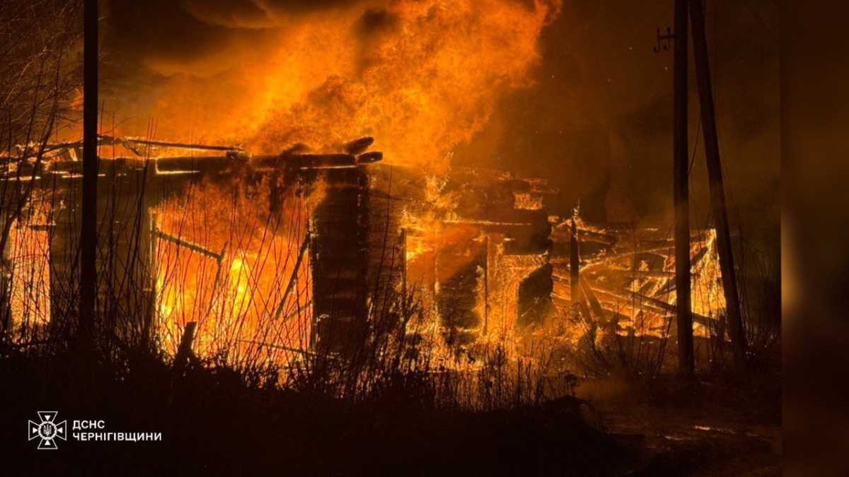 Росія атакувала прикордоння Чернігівщини. Фото: ДСНС