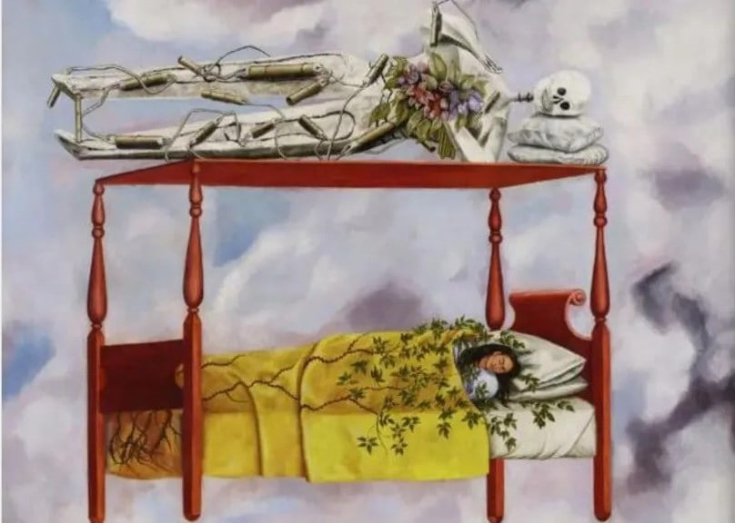 Автопортрет Фриды Кало El sueño (La cama) 