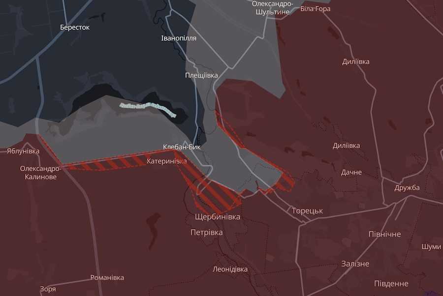 Screenshot of the interactive map DeepState.