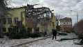 A school in Sloviansk after an air strike by the occupiers. Photo: Sloviansk City Military Administration.