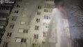 Fire in a high-rise building in Vyshhorod. Screenshot of the SESU video