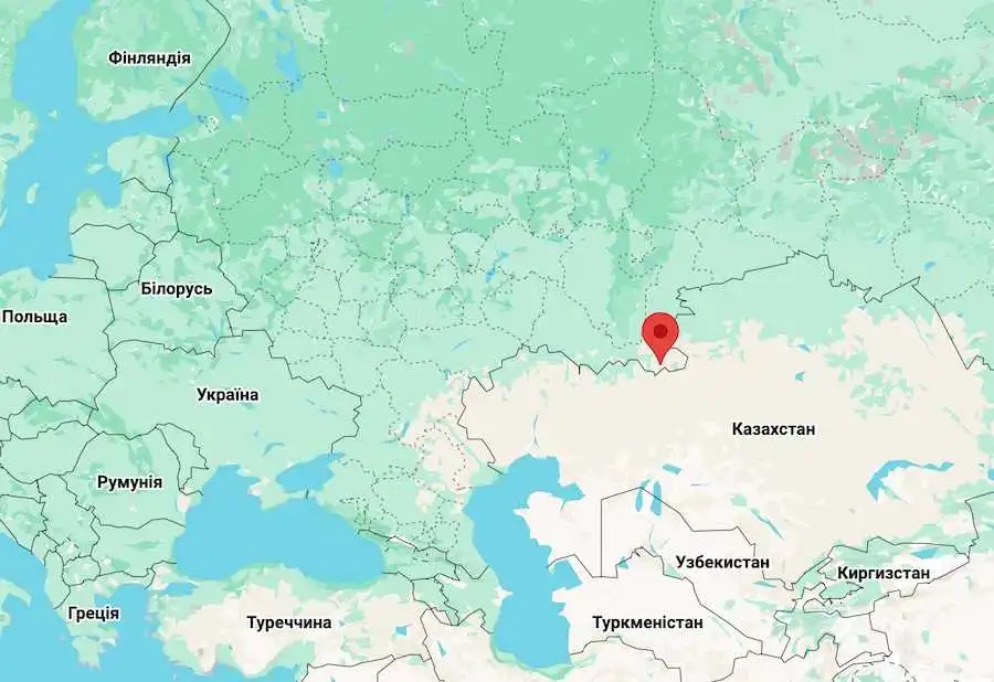 Yasniy on the Google Maps map. Photo: screenshot.