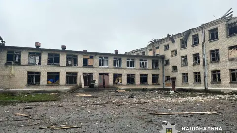 Последствия обстрелов в Донецкой области. Фото: Нацполиция