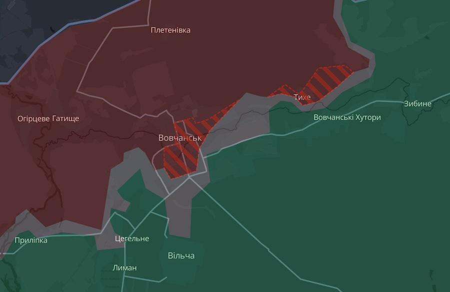 Screenshot of the interactive map of DeepState.