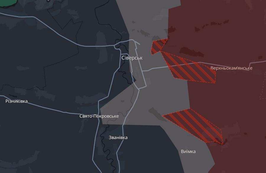 Screenshot of the interactive map of DeepState.