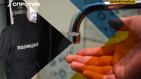Оккупанты устроили карательные рейды на ВОТ Донетчины из-за воды. Коллаж: ЦНС