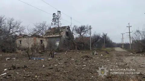 Последствия атаки РФ на Запорожье. Фото: Нацполиция