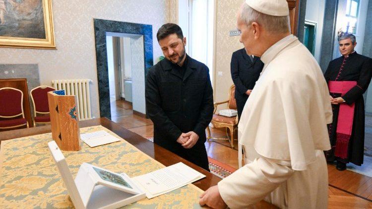 Zelenskyy and the Pope. Photo: vaticannews.va