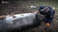 The wreckage of a missile. Photo: SESU
