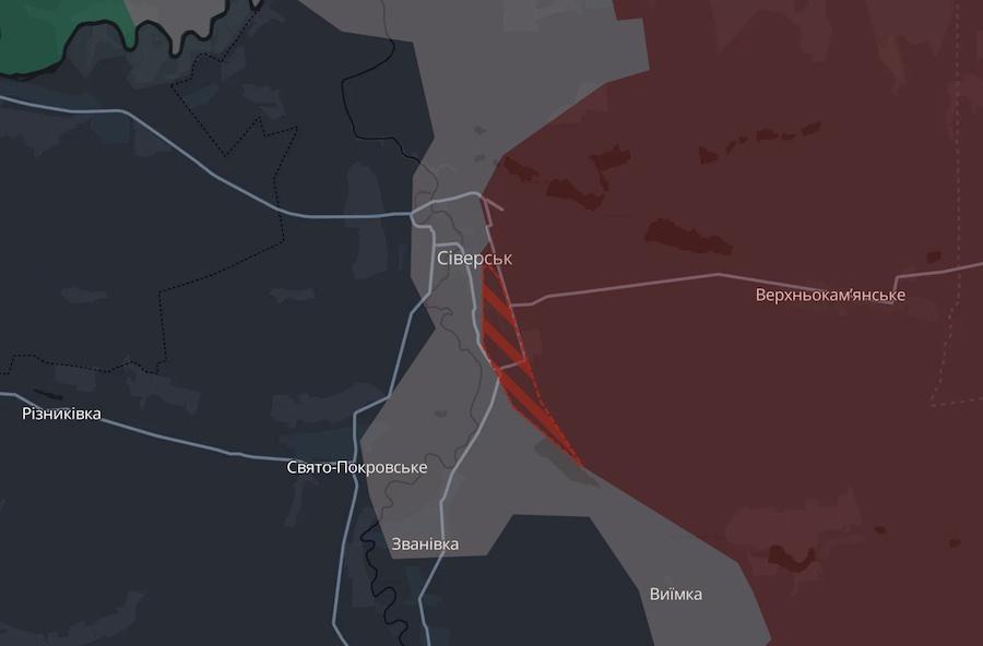 Screenshot of the interactive map of DeepState.