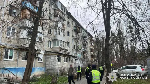 Последствия атаки РФ по Киеву. Фото: Нацполиция