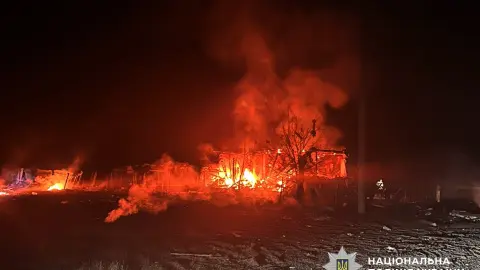 Последствия обстрелов в Донецкой области. Фото: Нацполиция