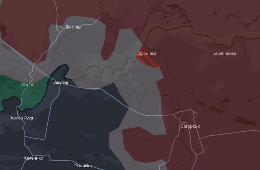Screenshot of the DeepState interactive map.