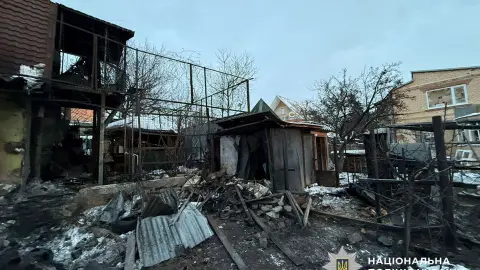 Последствия обстрелов в Донецкой области. Фото: Нацполиция