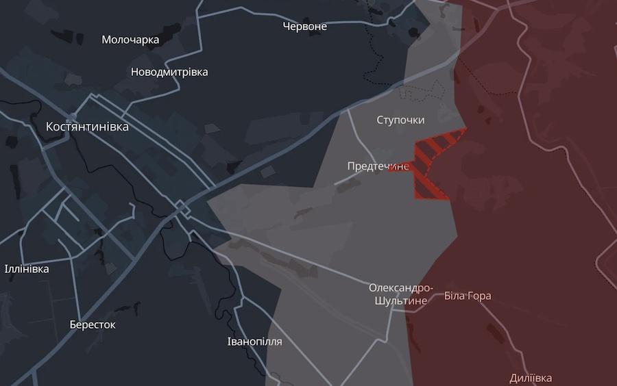 Screenshot of the DeepState interactive map.