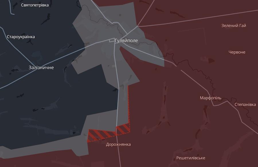 Screenshot of the DeepState interactive map.