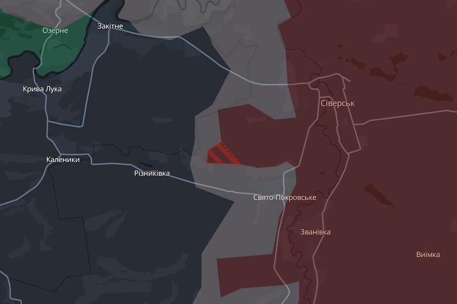 Screenshot of the DeepState interactive map.