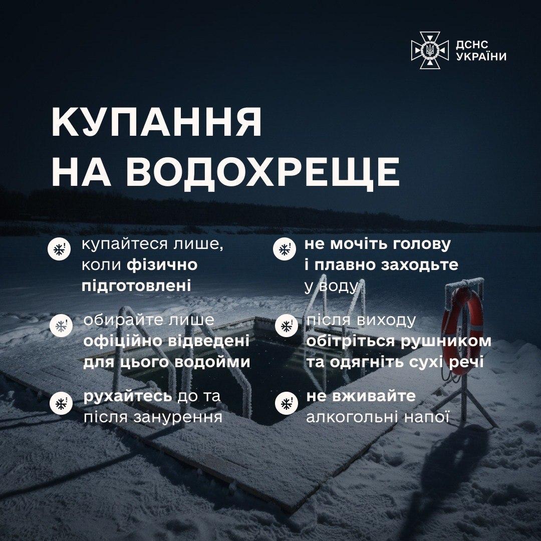 Правила купания на Крещение. Инфографика: ГСЧС