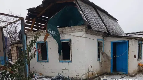 Последствия обстрелов в Донецкой области. Фото: Нацполиция