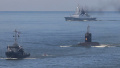 Ships and a submarine of the russian Navy. Photo from open sources.