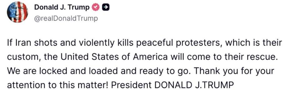 Фото: Donald J. Trump/Truth Social