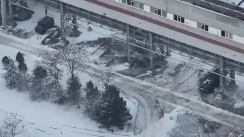 Техника оккупантов на ЗАЭС. Фото, скриншот видео.