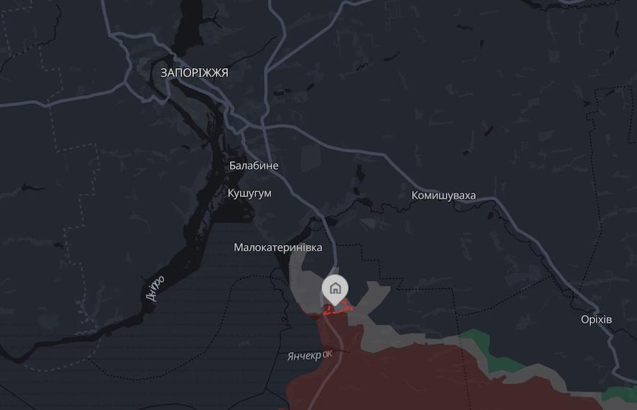 Степногорск на карте проекта DeepState. Фото: скриншот.