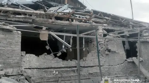 Последствия обстрелов в Донецкой области. Фото: Нацполиция
